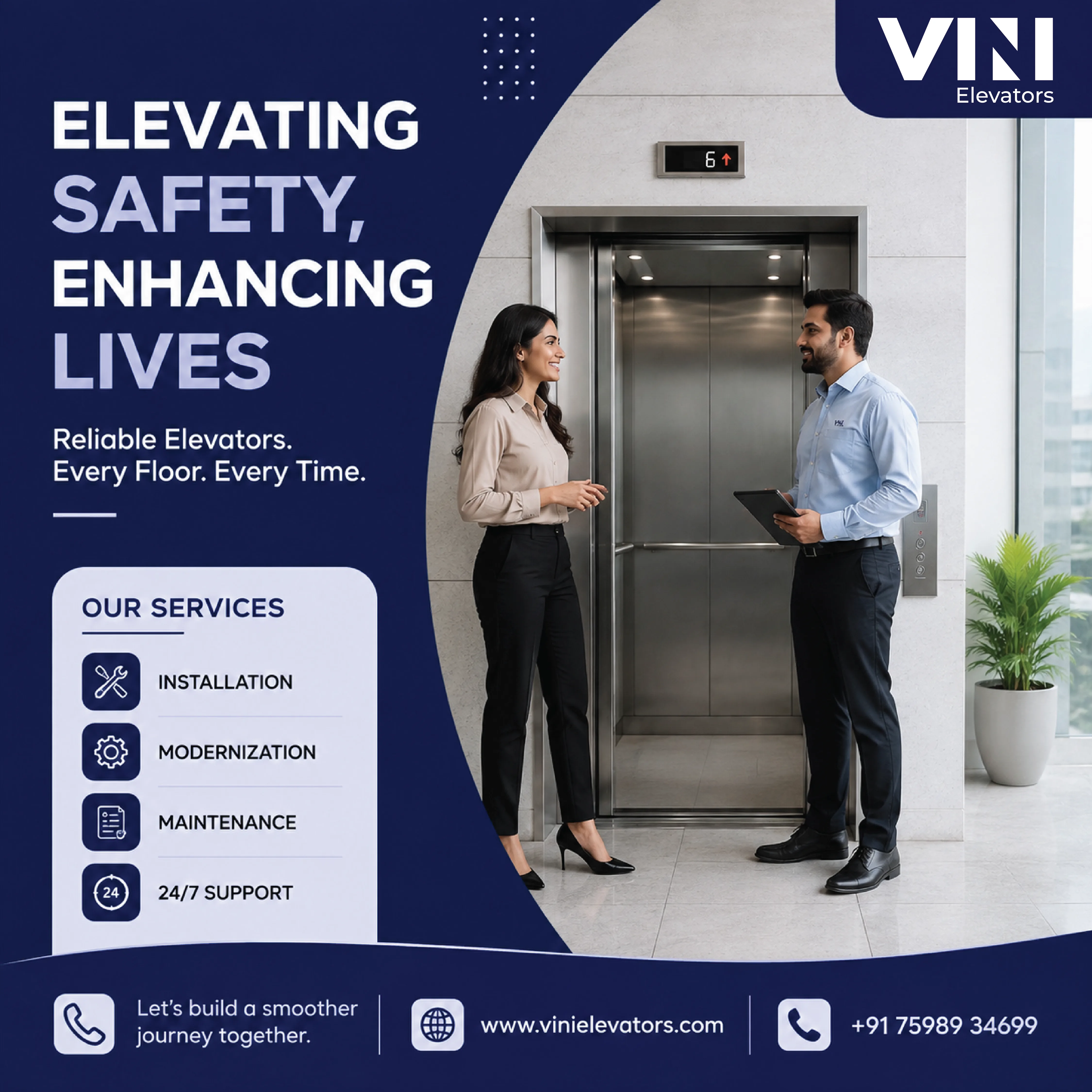Elevator Company in Chennai | Home & MRL Lifts | Vini Elevators