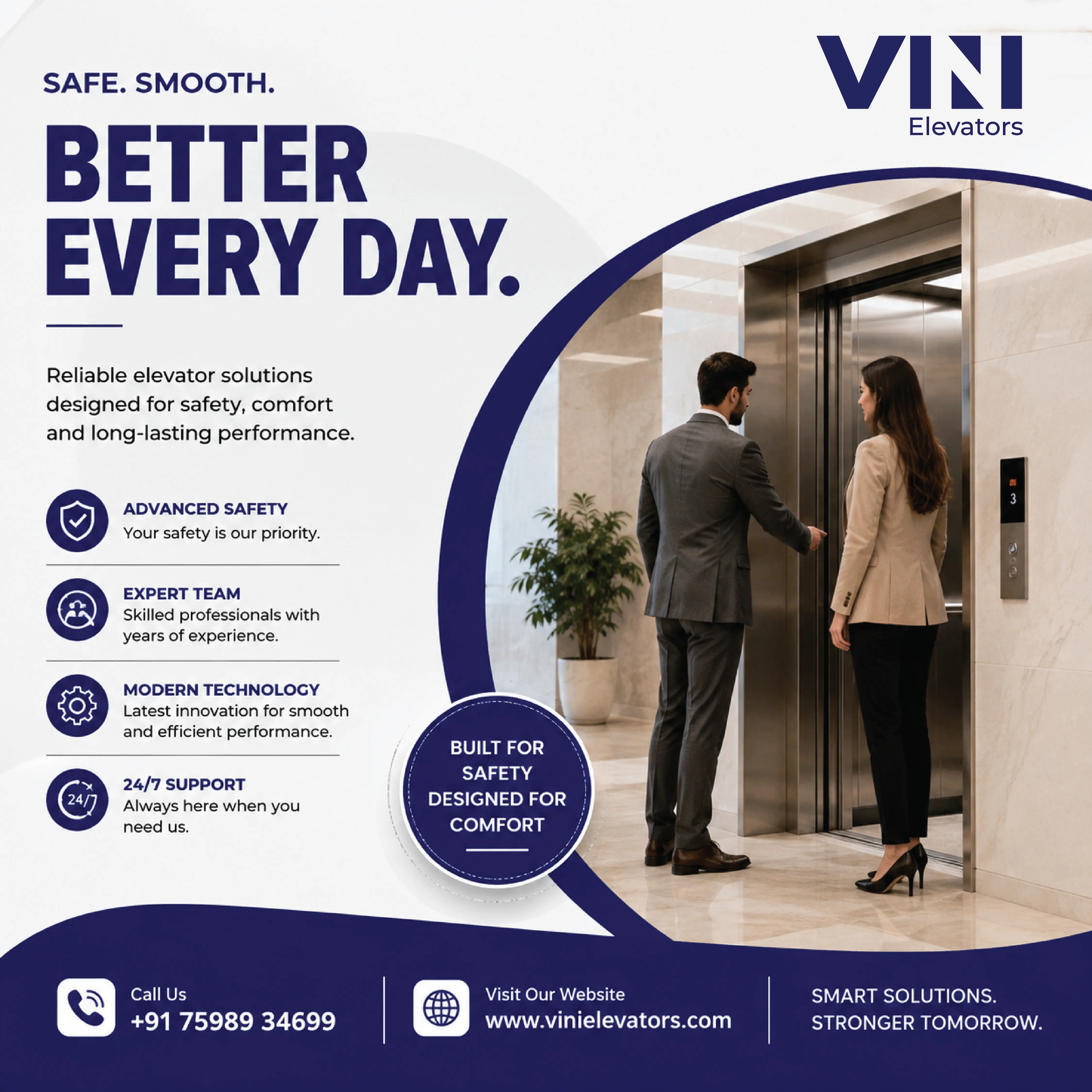Premium Elevator Solutions in India | Home & Commercial Lifts | VINI Elevators